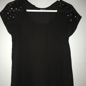women’s black mesh shirt. Size S but fits like a M